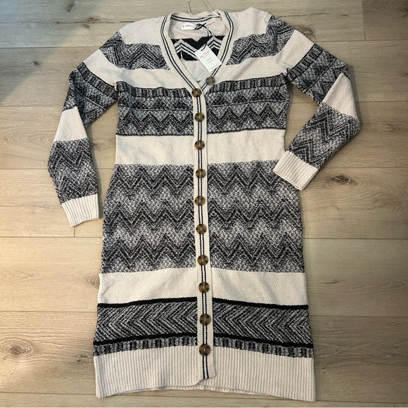 Lucky Brand V-Neck Sweater Dress - Picture 1 of 5